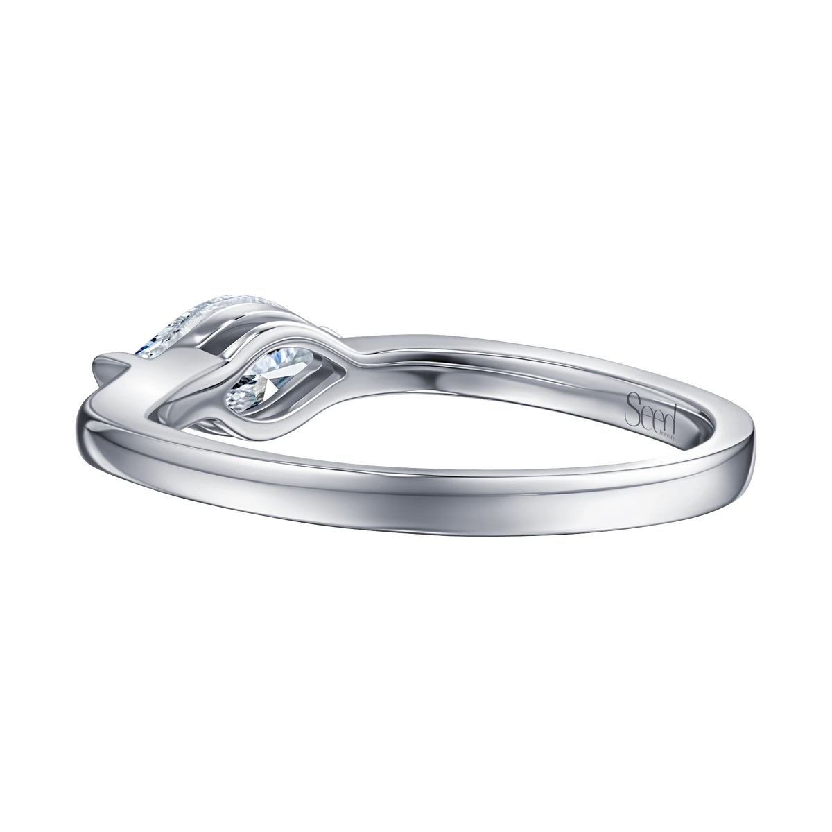 Be True Leaf Ring — product photo #Metal_White Gold