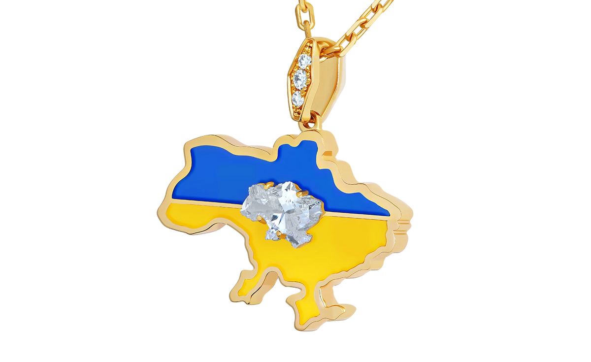 Roots Map Of Ukraine Unique Pendant — product photo