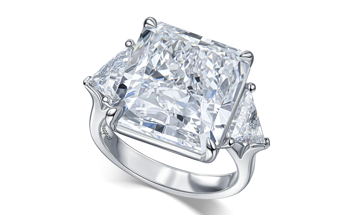 Always Be Radiant Cut Three-Stone Diamond Ring — product photo