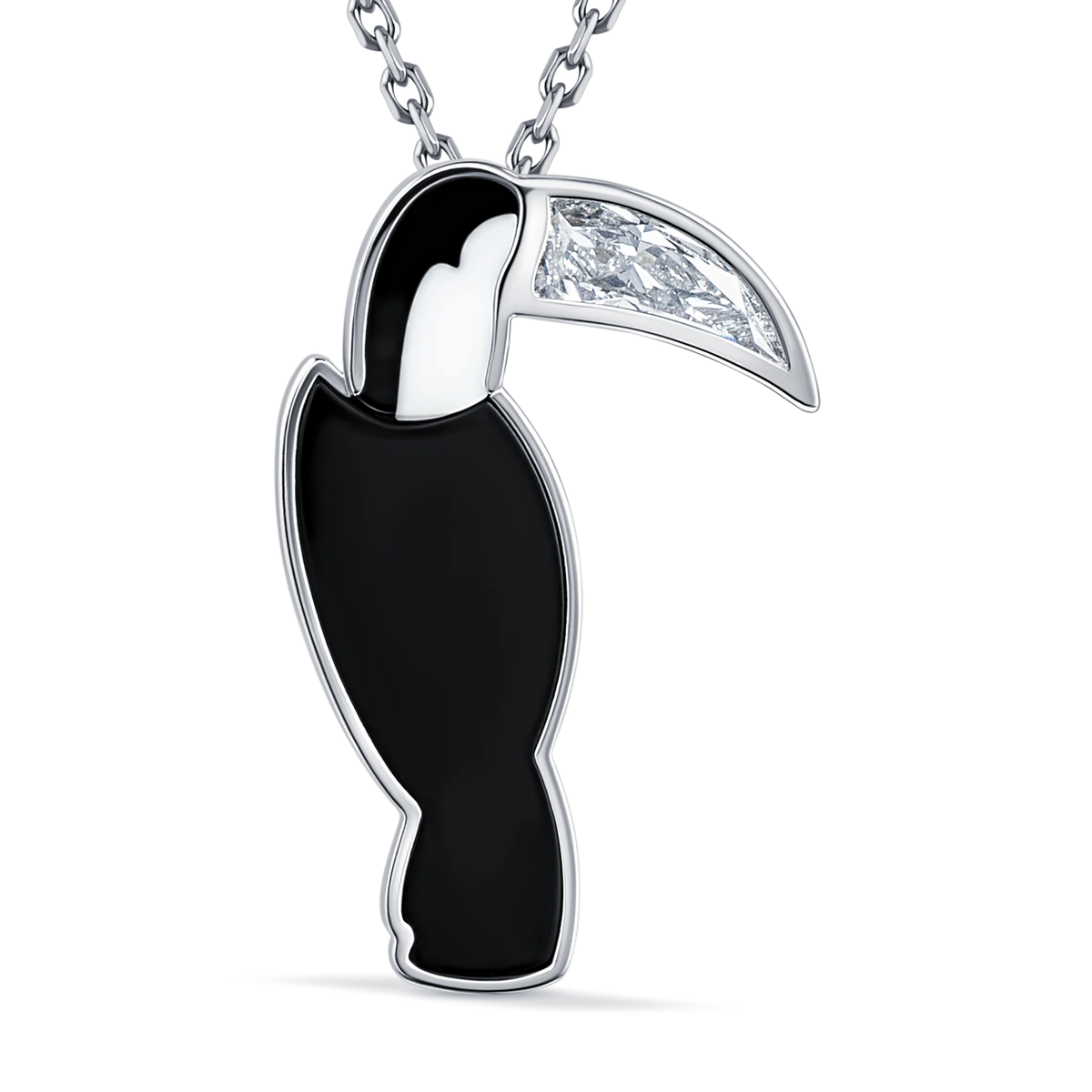 Be Free Toucan Pendant & Brooch shown as a pendant