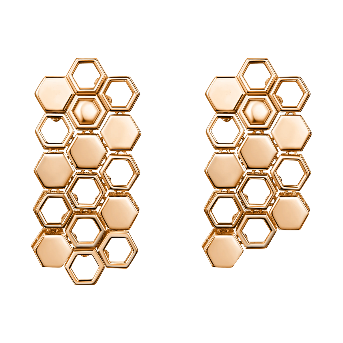 Just Bee Long Earrings in rose gold, No Diamond #Metal_Rose Gold #Choose your combination_No Diamond