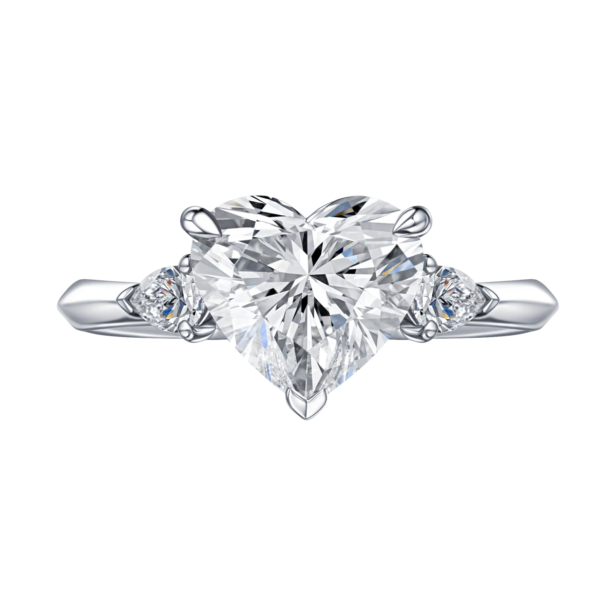 Always Be Heart Shape Diamond Ring 2ct in white gold