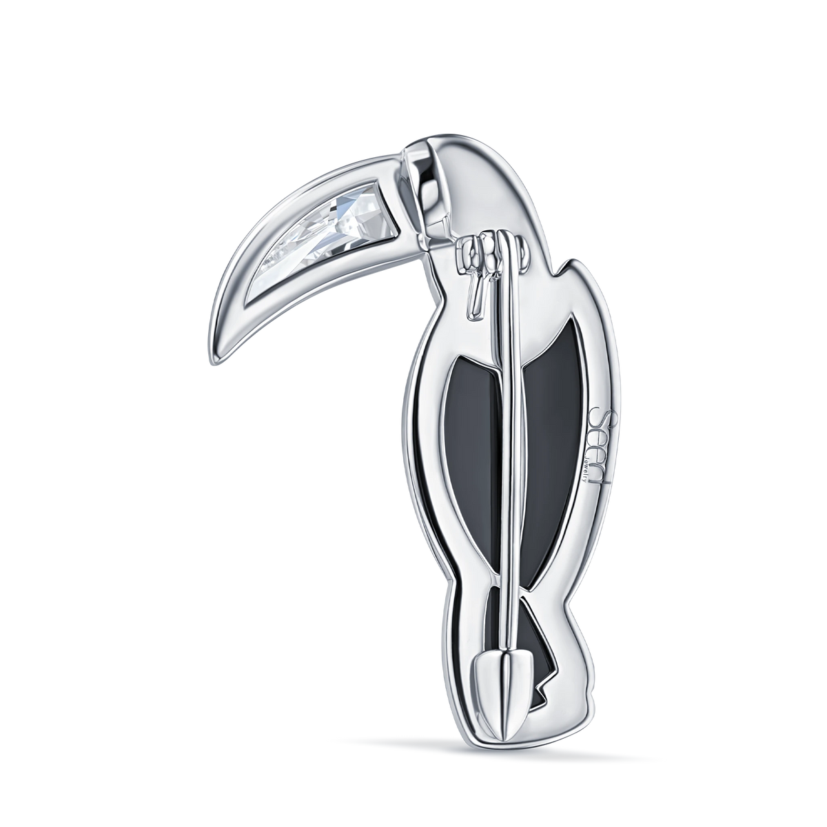 Be Free Toucan Pendant & Brooch shown as a brooch