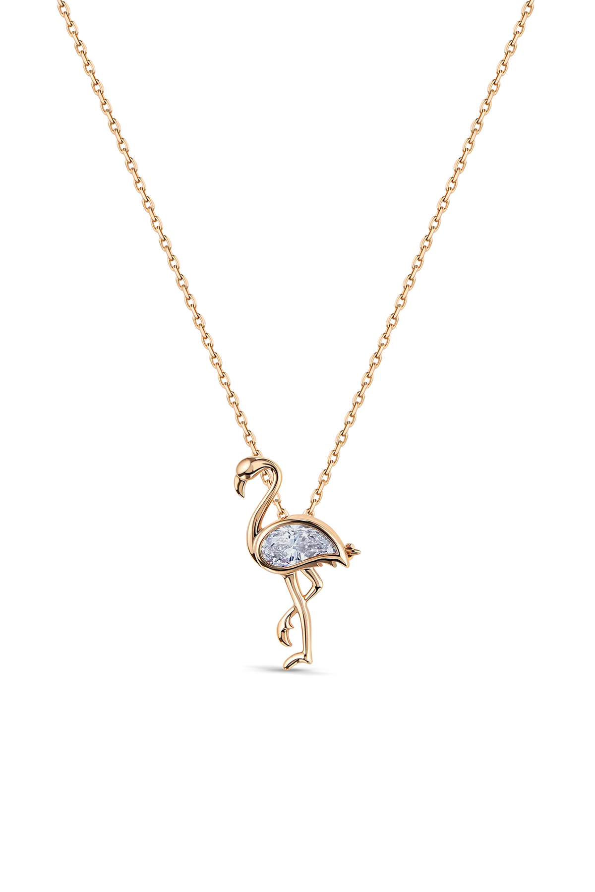 Be Free Flamingo Pendant & Brooch shown as a pendant