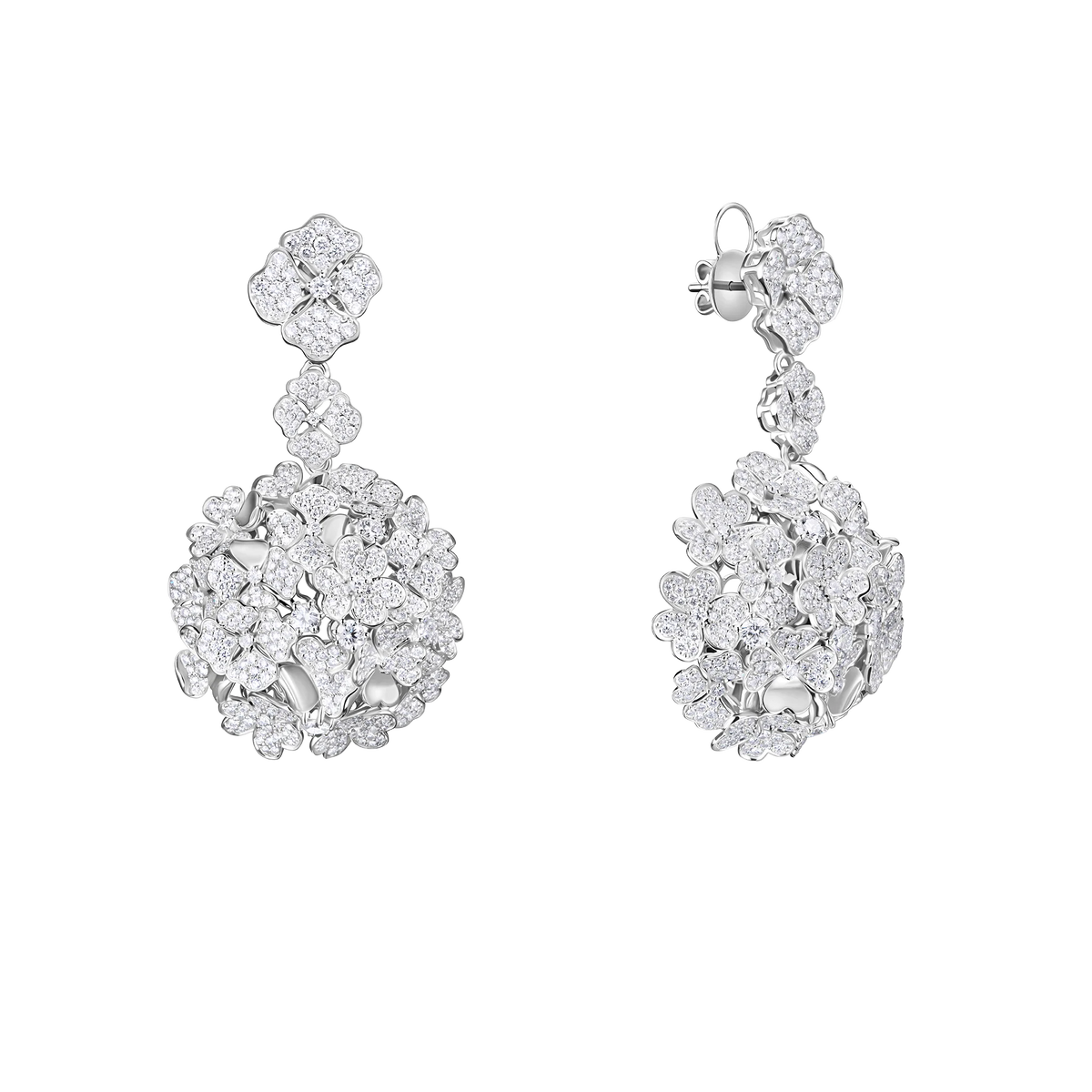 Kohana High Jewelry Earrings — product photo #Metal_White Gold