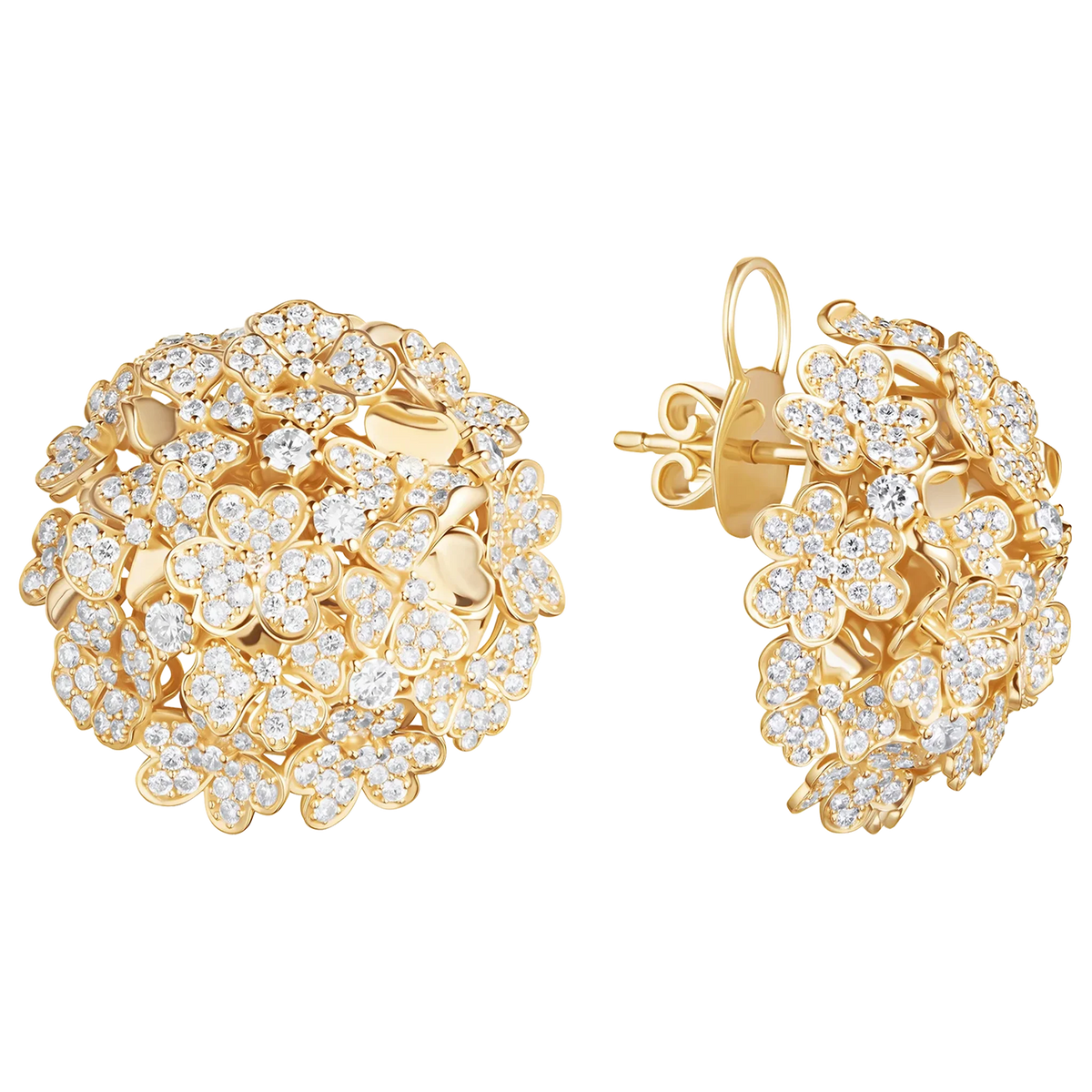 Kohana Earrings, Medium Size, Full in white gold #Metal_Yellow Gold