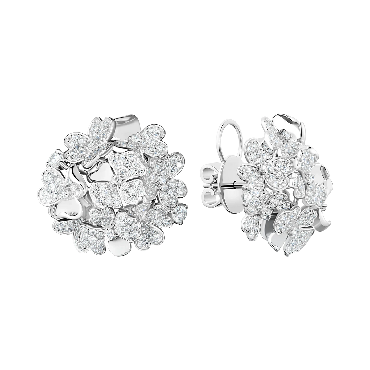 Kohana Earrings, Small Size, Full in white gold #Metal_White Gold