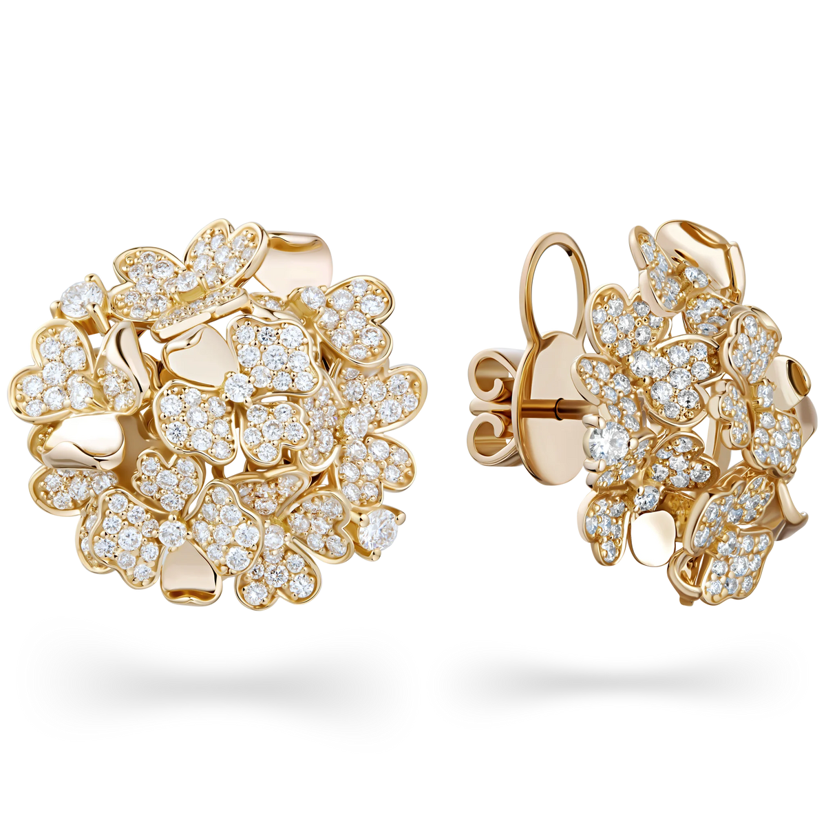 Kohana Earrings, Small Size, Full in yellow gold #Metal_Yellow Gold