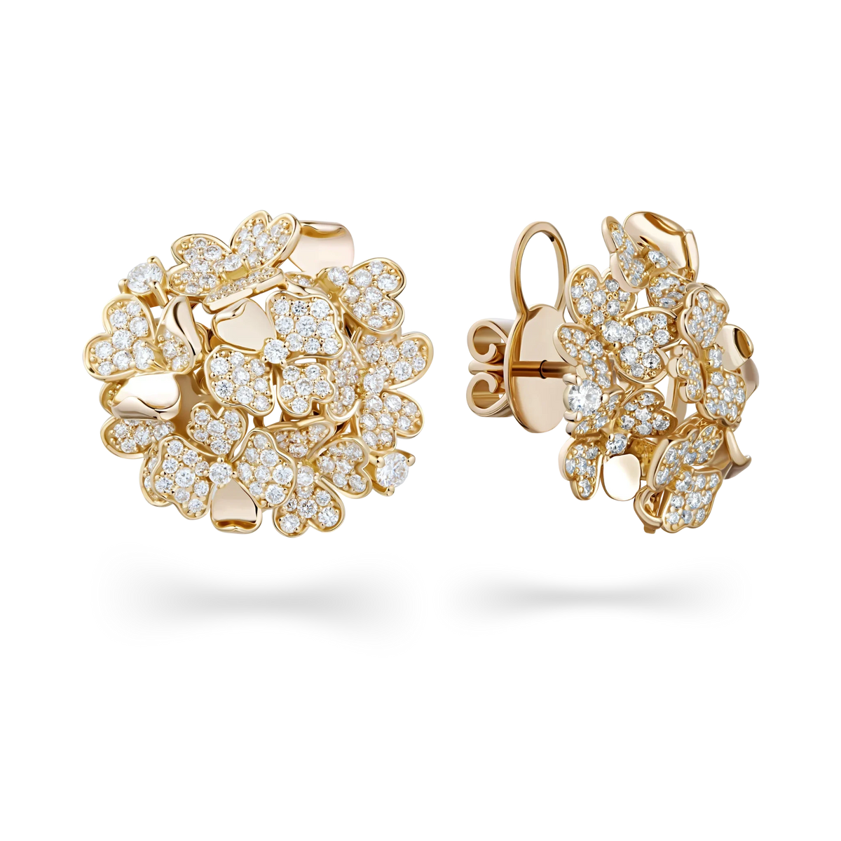 Kohana Earrings, Small Size, Full in yellow gold #Metal_Yellow Gold