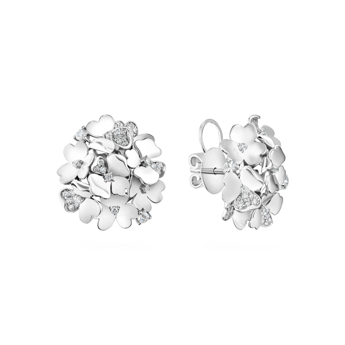 Kohana Earrings, Small Size, Reverse in white gold #Metal_White Gold