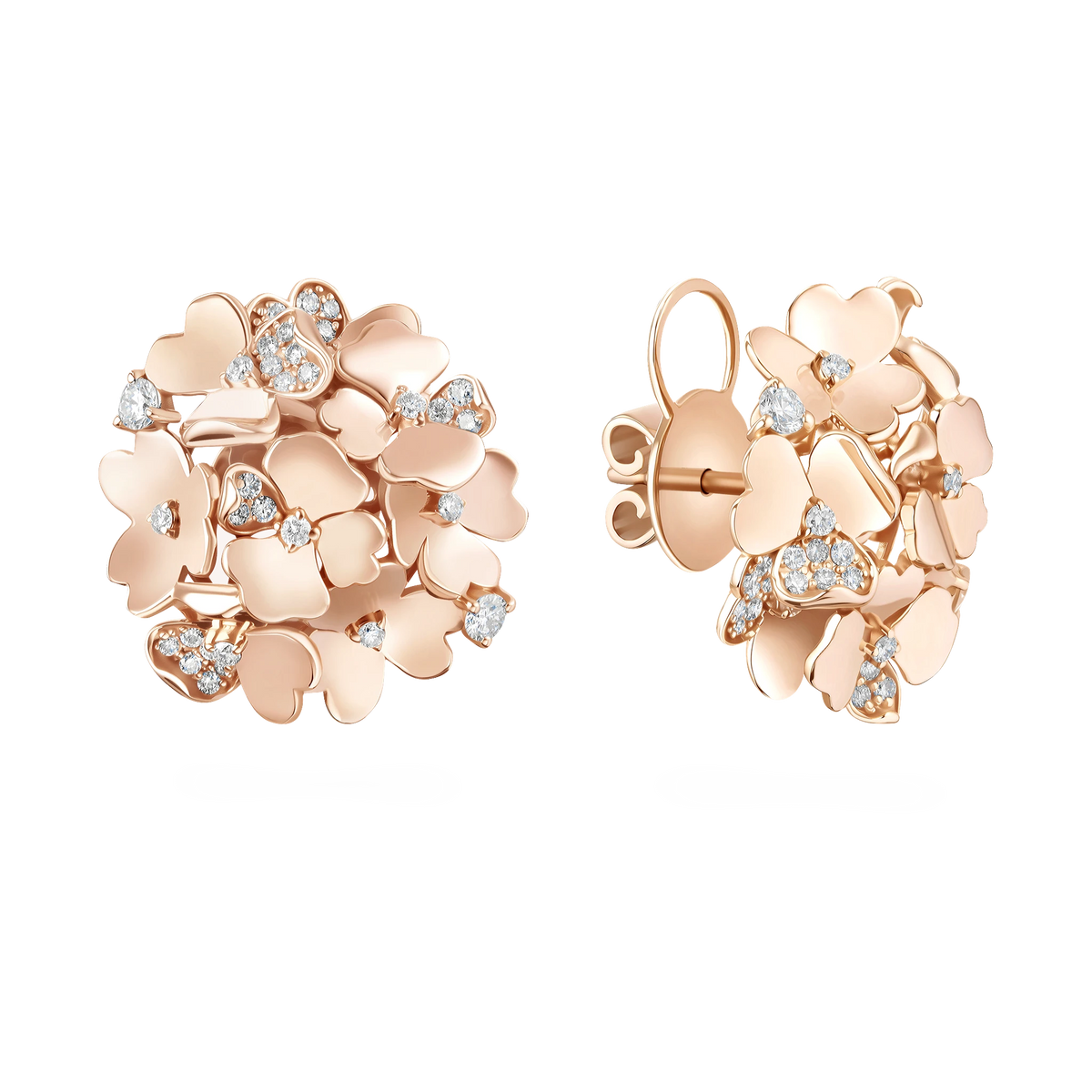Kohana Earrings, Small Size, Reverse in rose gold #Metal_Rose Gold