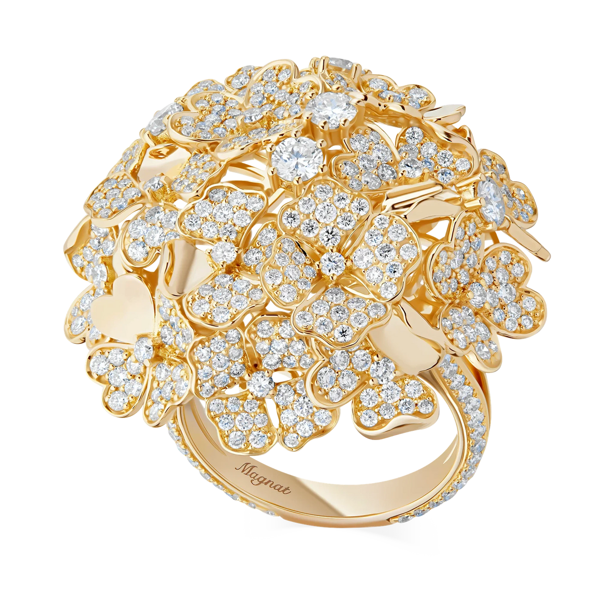 Kohana Ring Big Size, Full in yellow gold #Metal_Yellow Gold
