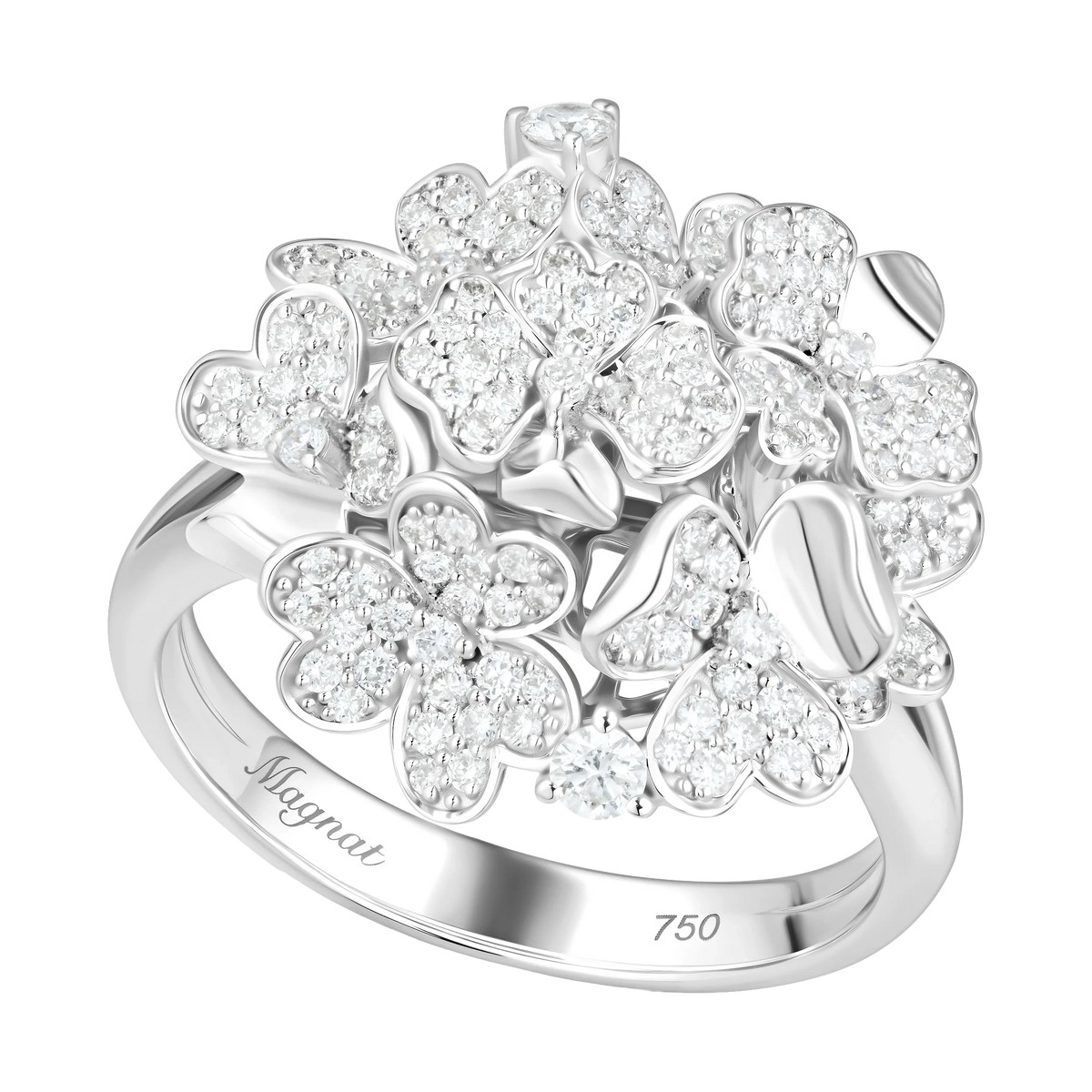 Kohana Ring , Small Size, Full in white gold #Metal_White Gold
