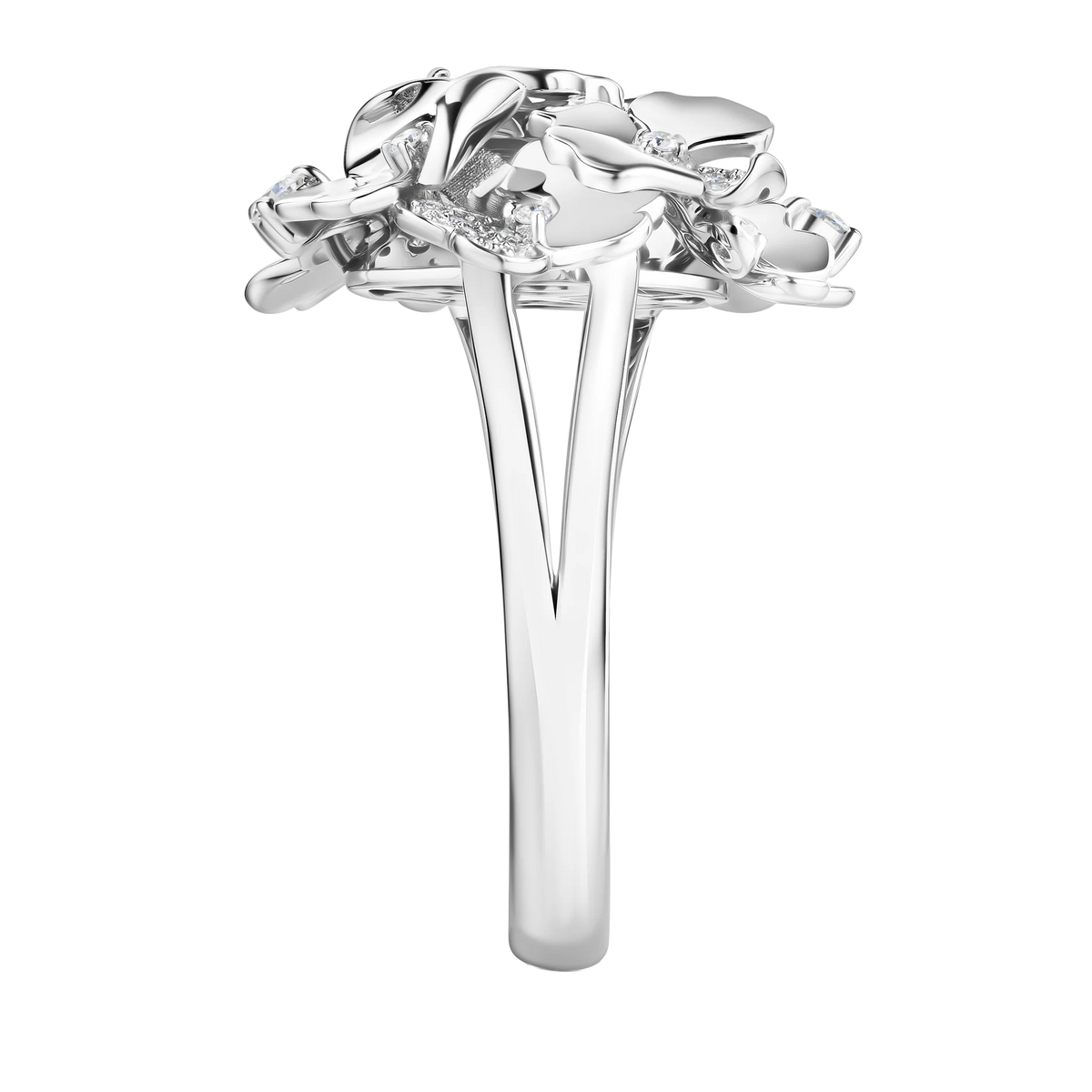 Kohana Ring Small Size, Reverse in white gold #Metal_White Gold