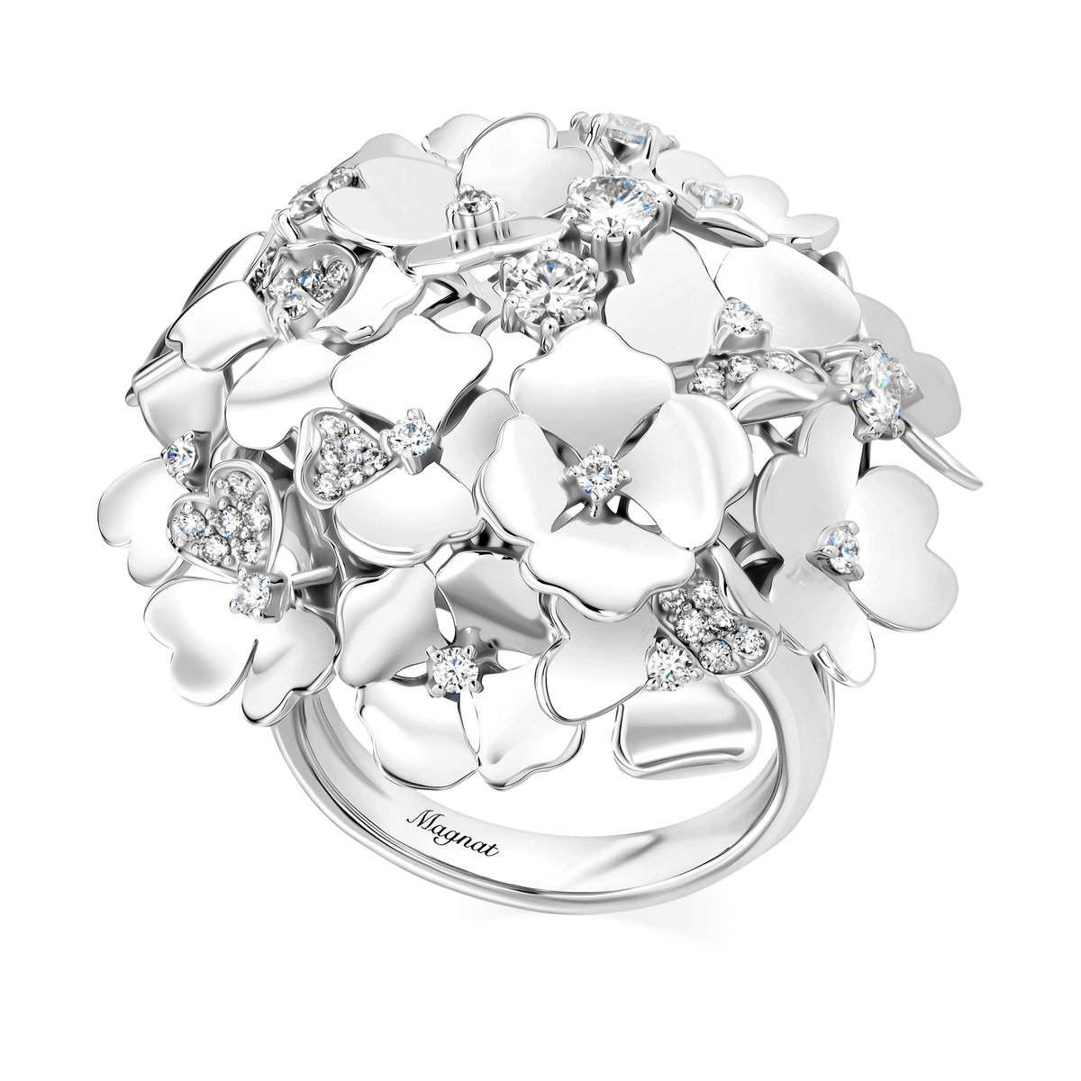 Kohana Ring , Big Size, Reverse in white gold #Metal_White Gold