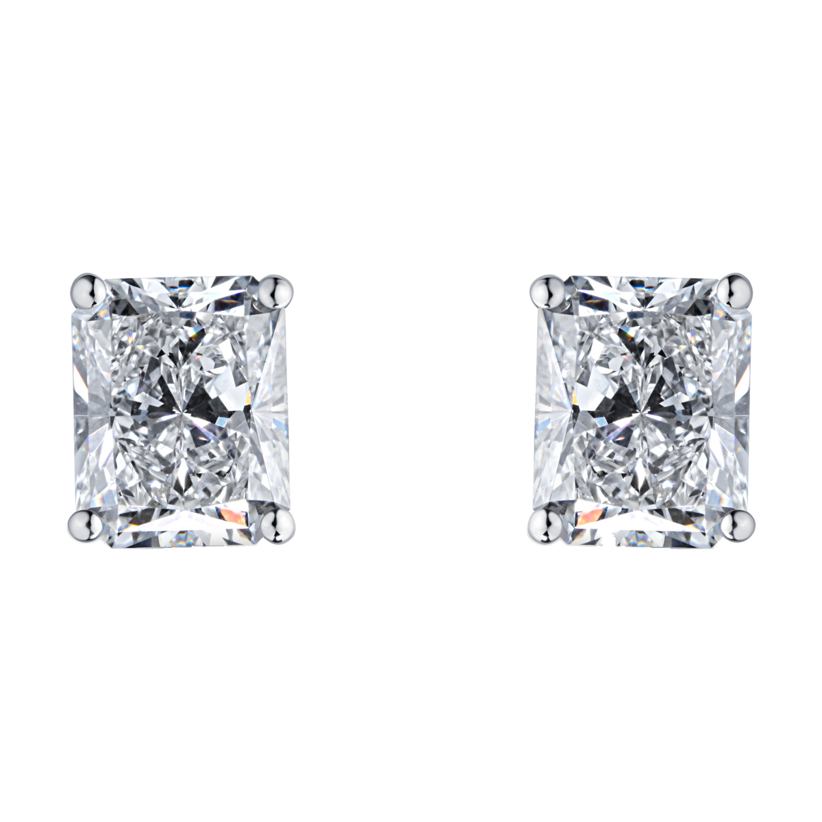 Always Be Radiant Cut Diamond Earrings with Removable Halo, studs