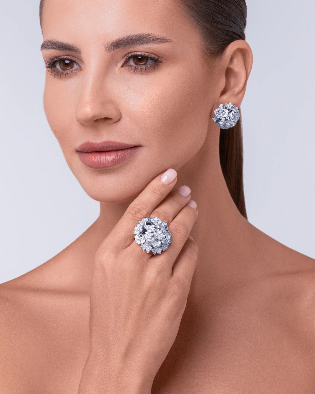 Kohana Ring Big Size, Full in white gold #Metal_White Gold