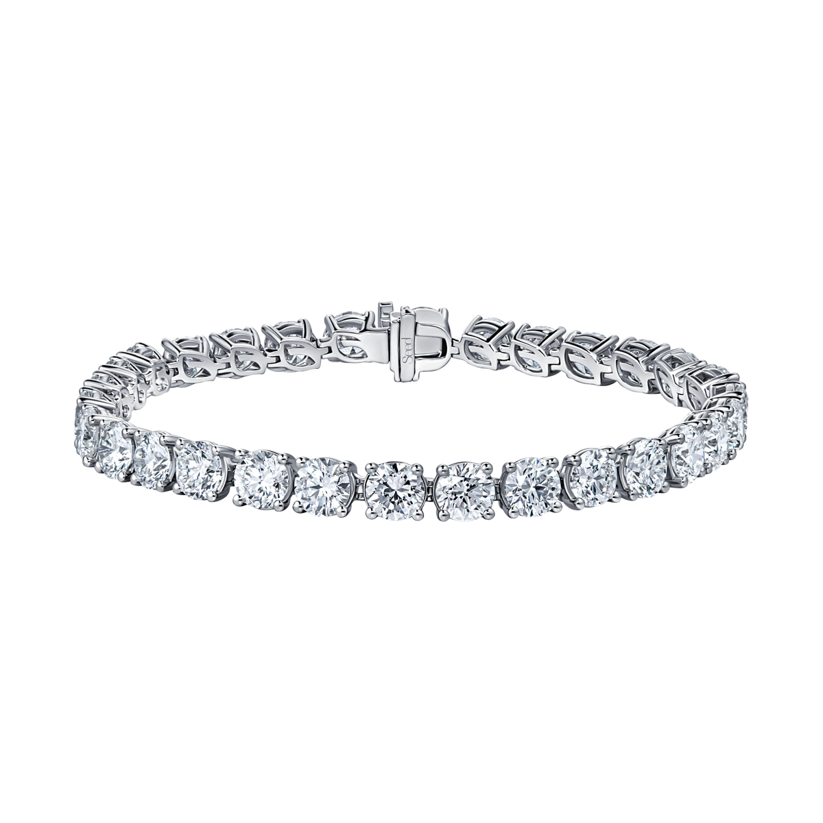 Always Be tennis bracelet with 0.50ct stones #Metal_White Gold