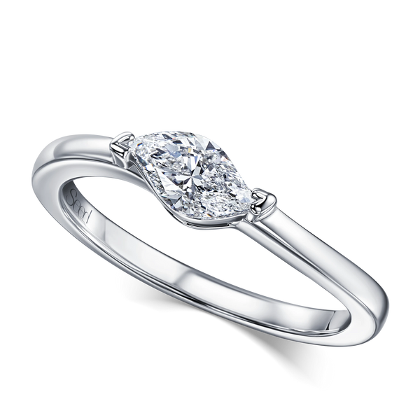 Be True Leaf Ring — product photo #Metal_White Gold