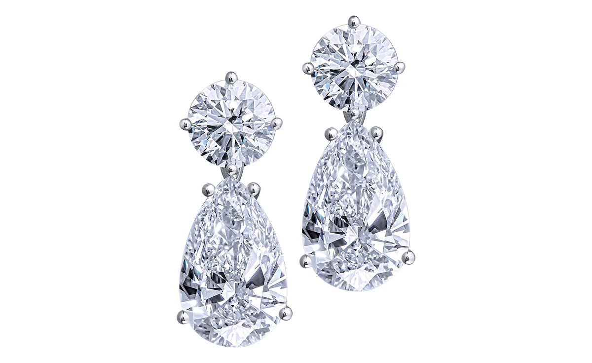 Always Be Pear Shape Drop Halo Earrings — product photo