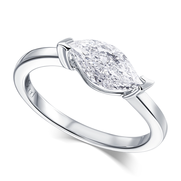 Be True Leaf Ring — product photo #Metal_White Gold