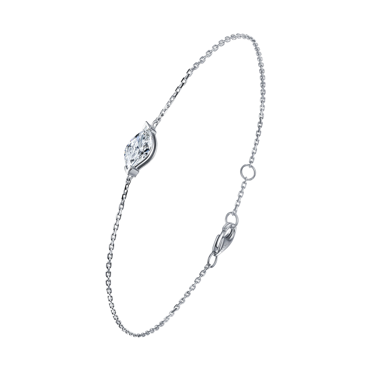 Be True Leaf Bracelet — product photo #Metal_White Gold