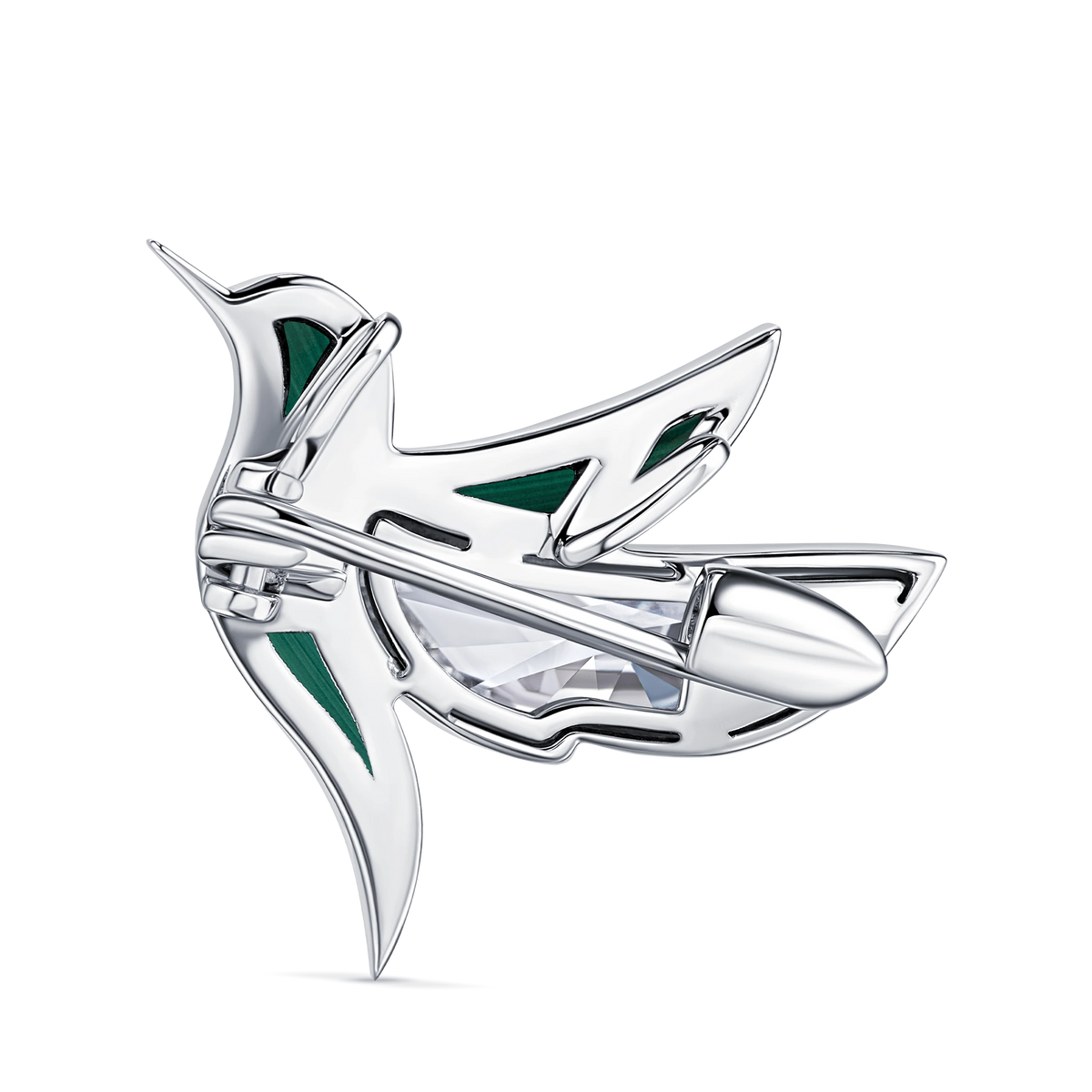 Be Free Hummingbird Pendant & Brooch shown as a brooch