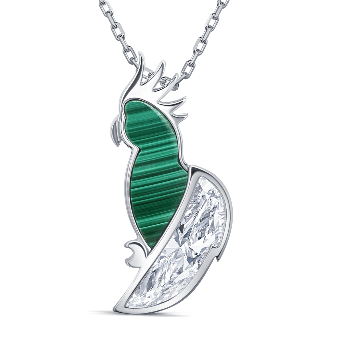 Be Free Parrot Pendant & Brooch shown as a pendant