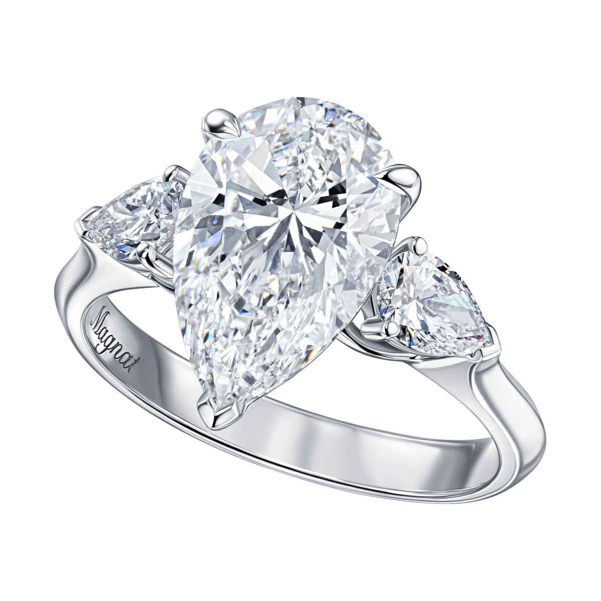 Always Be Pear Cut Diamond Ring in white gold