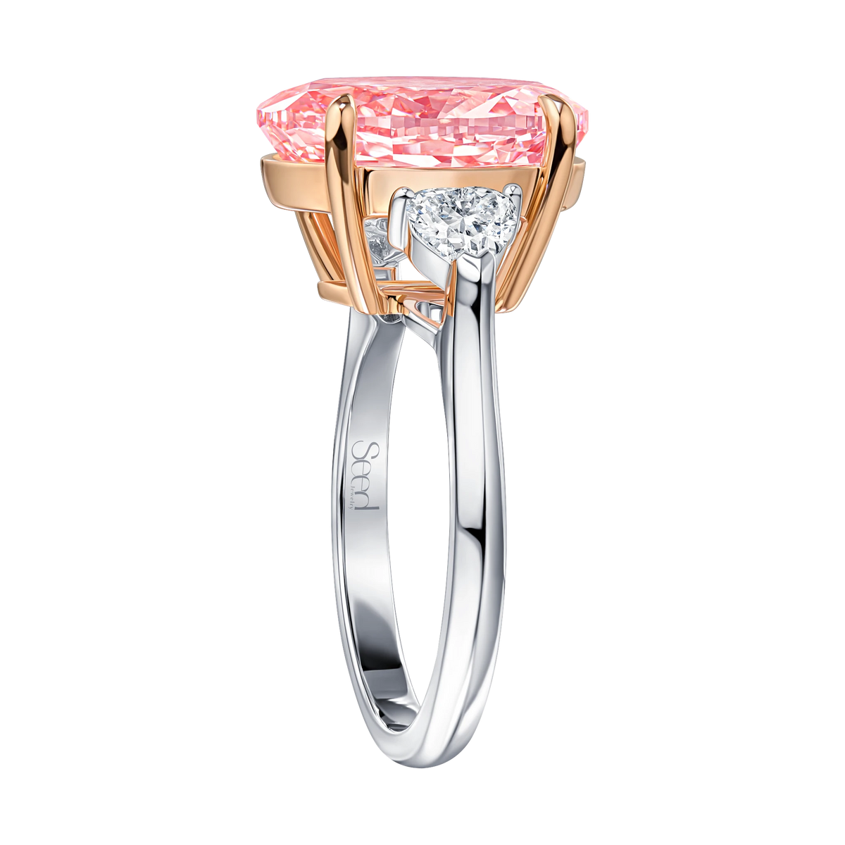 Always Be Fancy Vivid Pink Oval Cut Ring — product photo