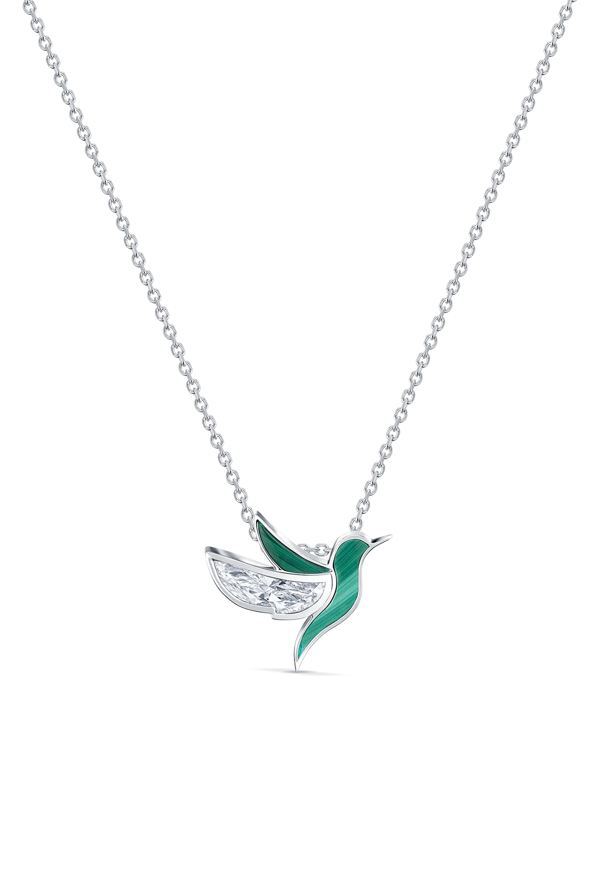 Be Free Hummingbird Pendant & Brooch shown as a pendant