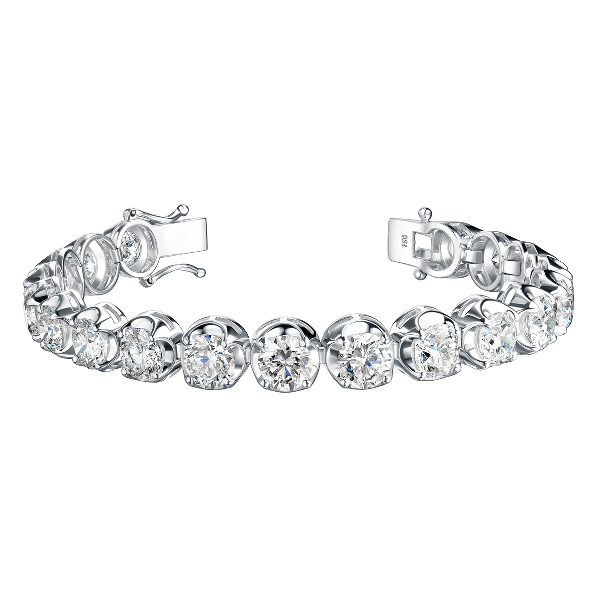 Always Be tennis bracelet with 1.00ct stones #Metal_White Gold