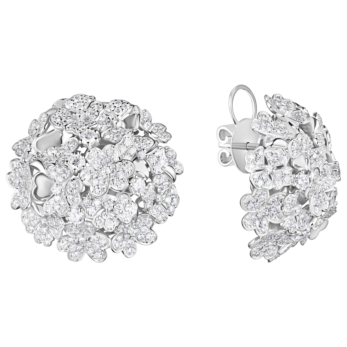 Kohana Earrings, Medium Size, Full in white gold #Metal_White Gold