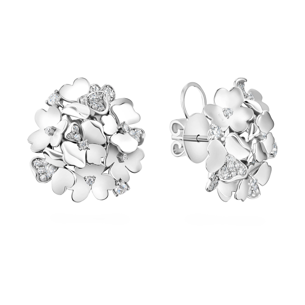 Kohana Earrings, Small Size, Reverse in white gold #Metal_White Gold