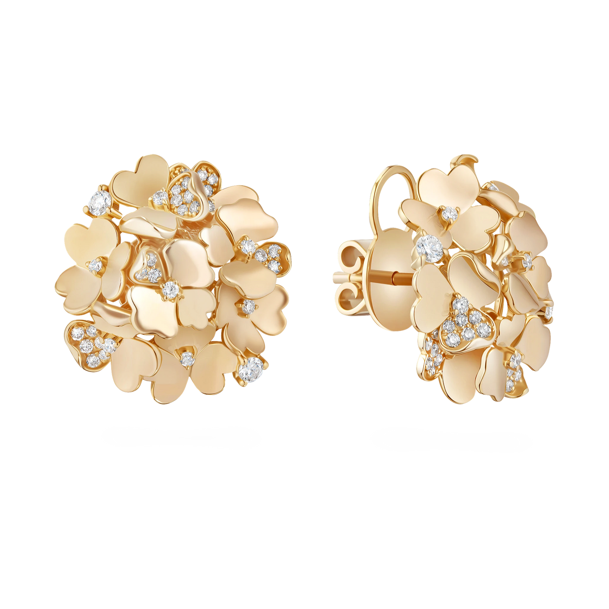 Kohana Earrings, Small Size, Reverse in yellow gold #Metal_Yellow Gold