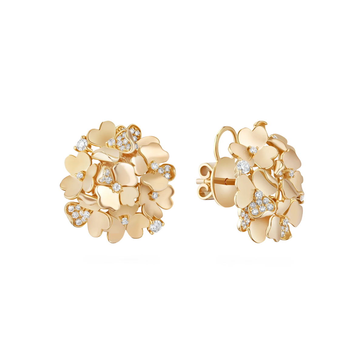 Kohana Earrings, Small Size, Reverse in yellow gold #Metal_Yellow Gold