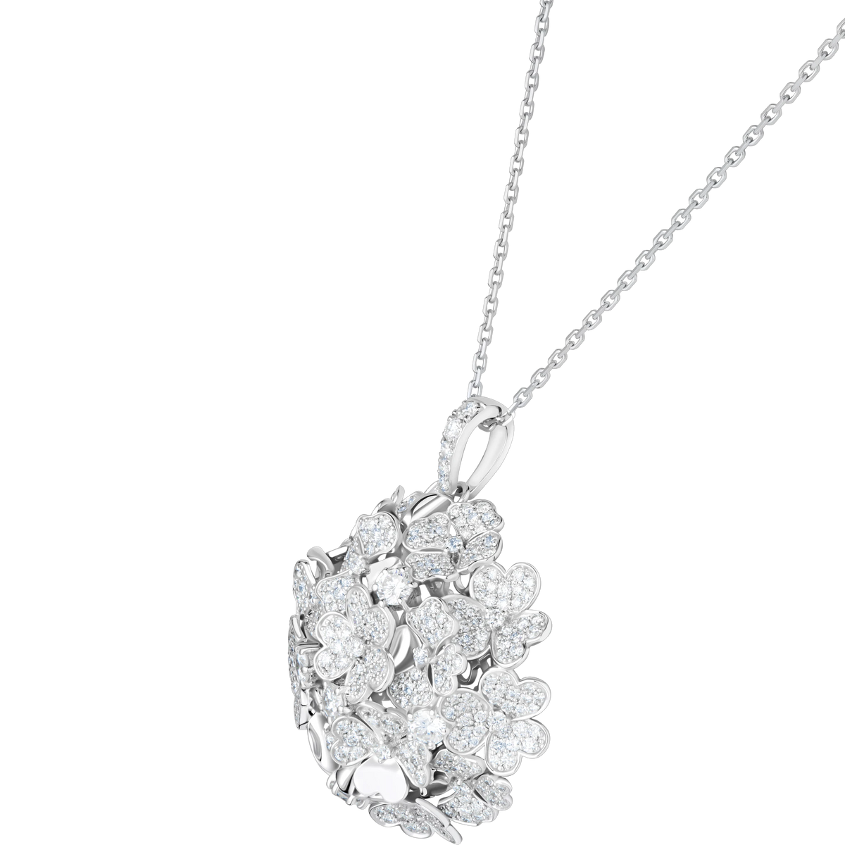 Kohana Pendant, Full in white gold #Metal_White Gold