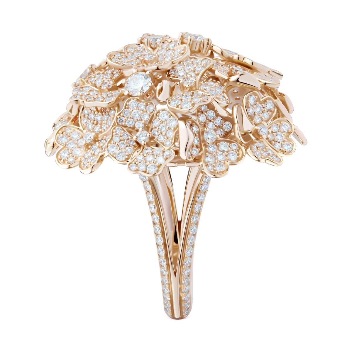 Kohana Ring Big Size, Full in rose gold #Metal_Rose Gold