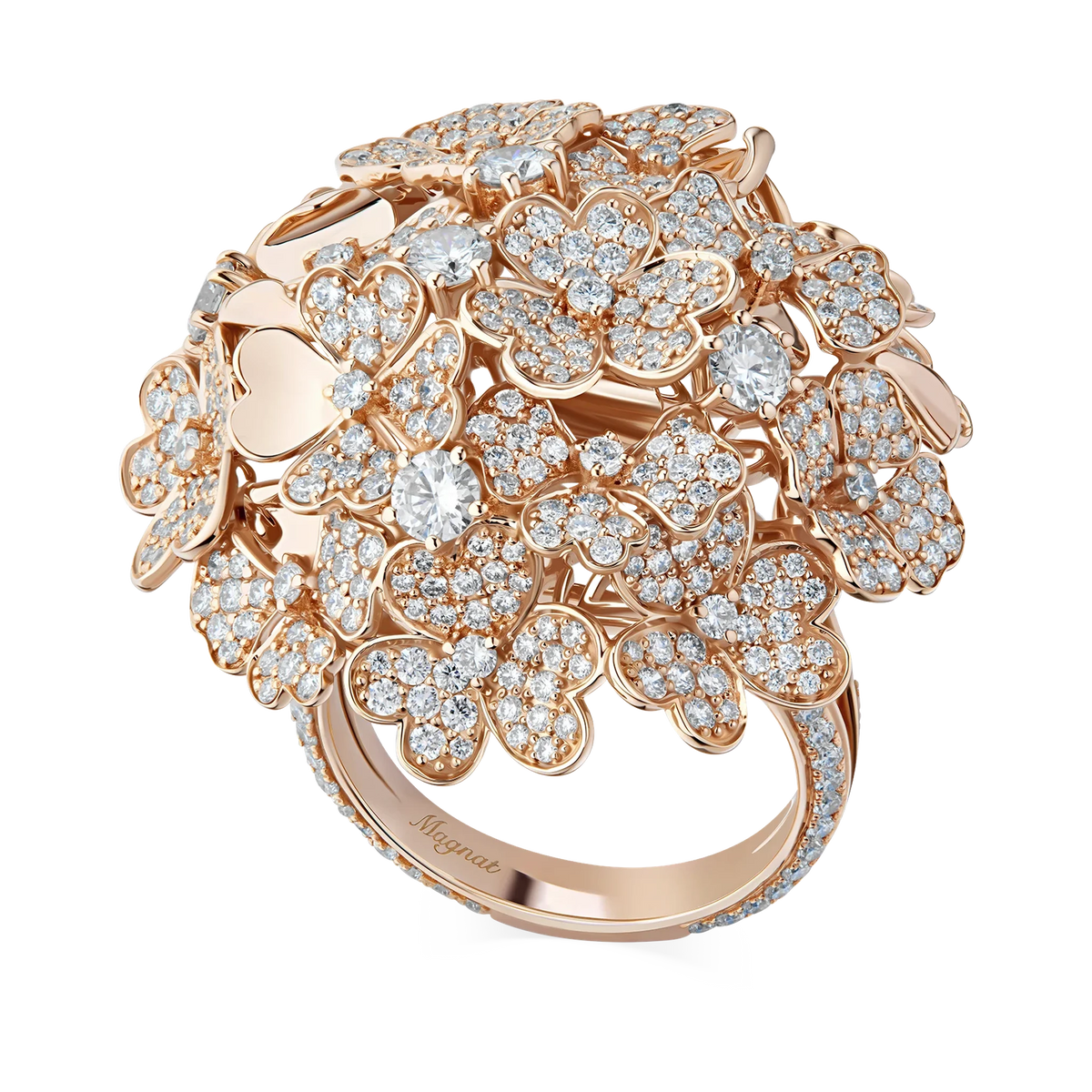 Kohana Ring Big Size, Full in rose gold #Metal_Rose Gold