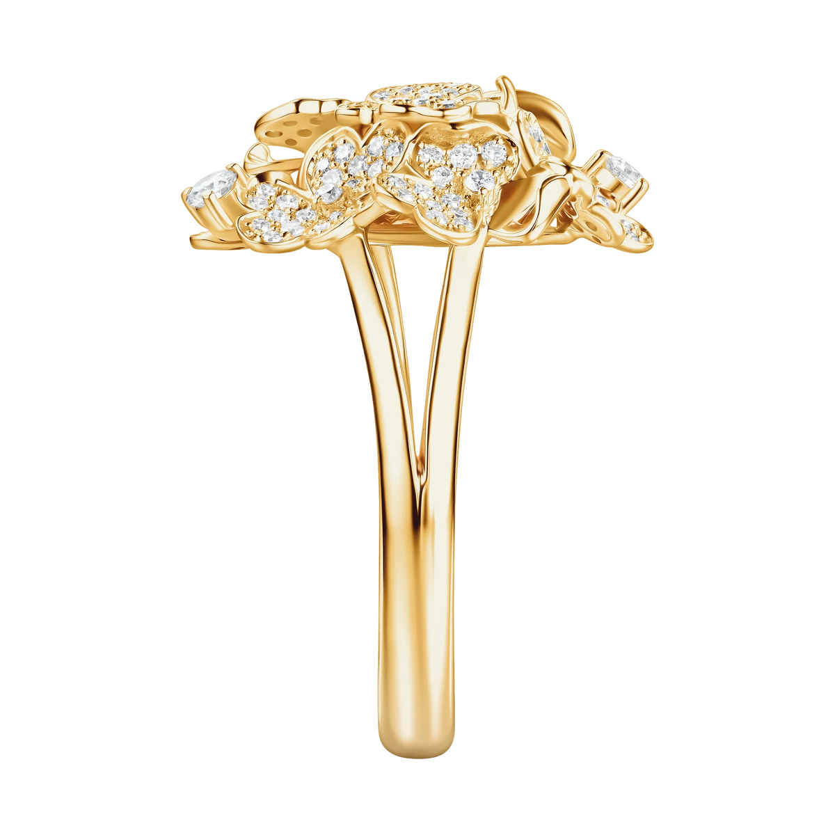 Kohana Ring , Small Size, Full in yellow gold #Metal_Yellow Gold