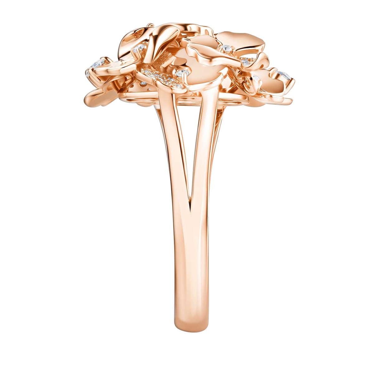 Kohana Ring Small Size, Reverse in rose gold #Metal_Rose Gold