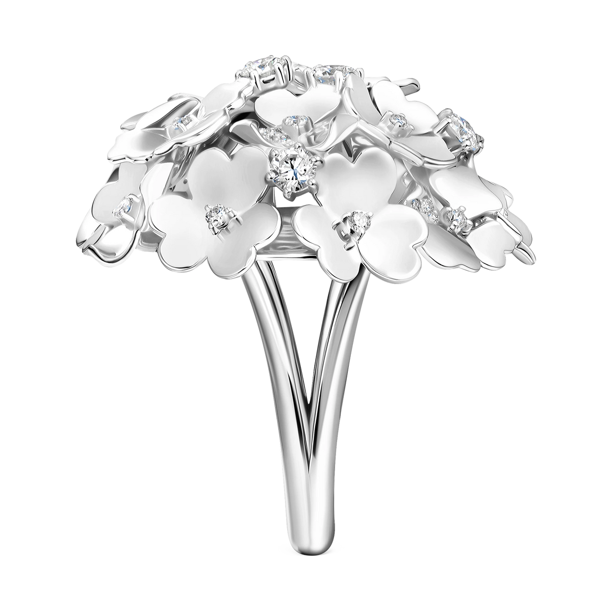 Kohana Ring , Big Size, Reverse in white gold #Metal_White Gold