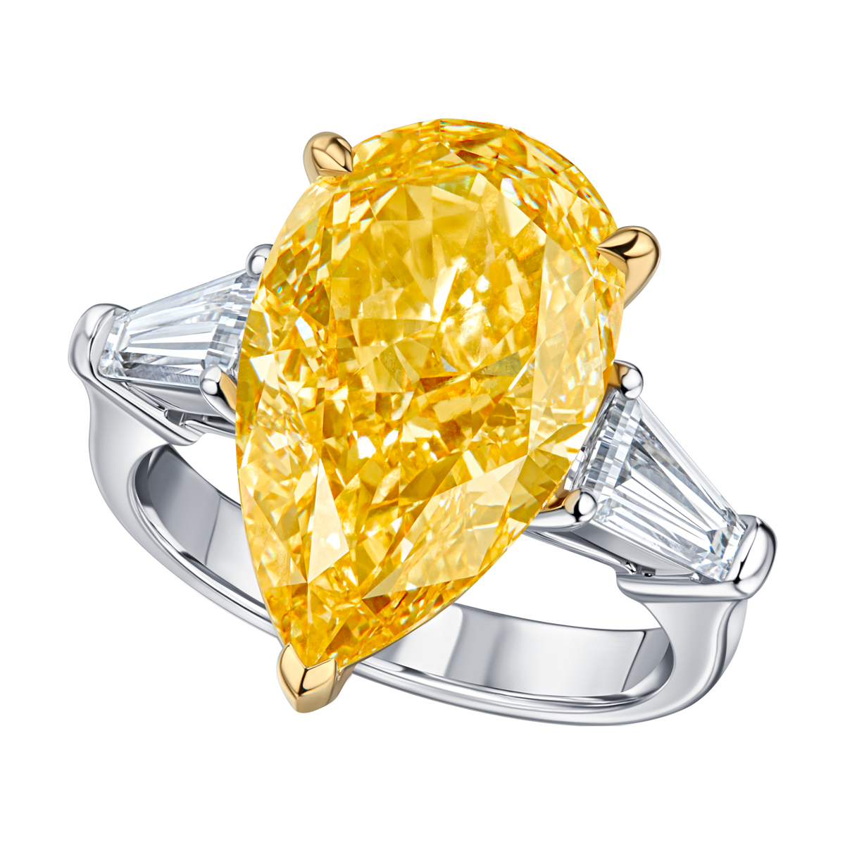 Always Be Pear Shape Diamond Ring in white gold, angled view